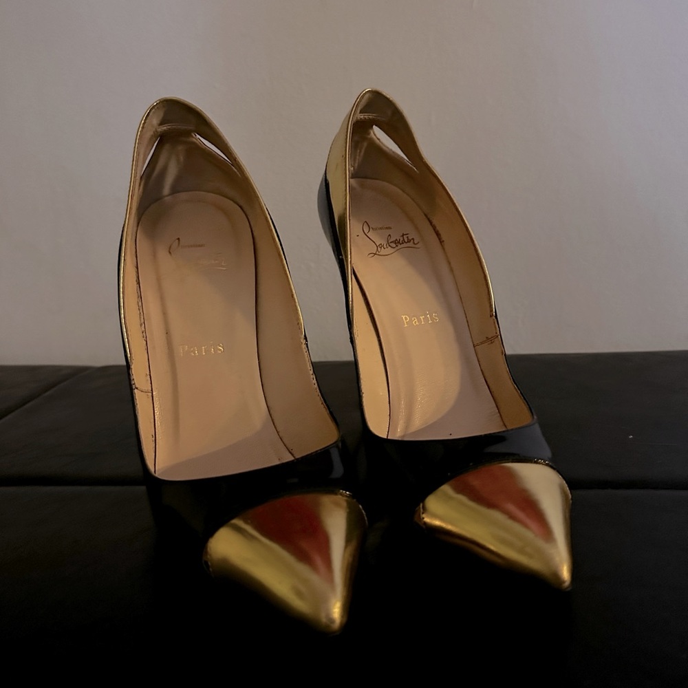 Christian Louboutin Two-Tone Patent Leather Pumps